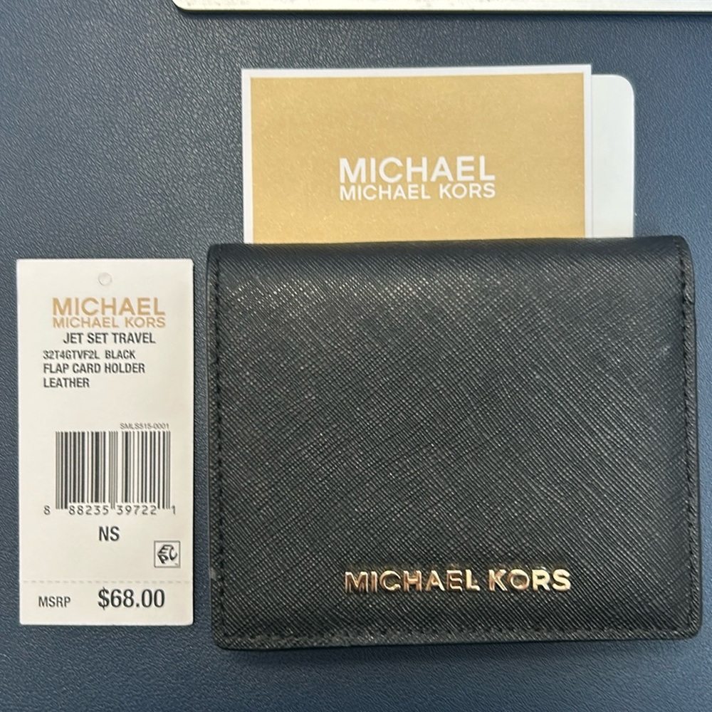 Michael Kors black leather wallet